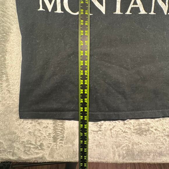 Vintage 80’s Jerzees Canis Lupas Gray Wolf Montana Black Graphic T-shirt Size L - Picture 5 of 6